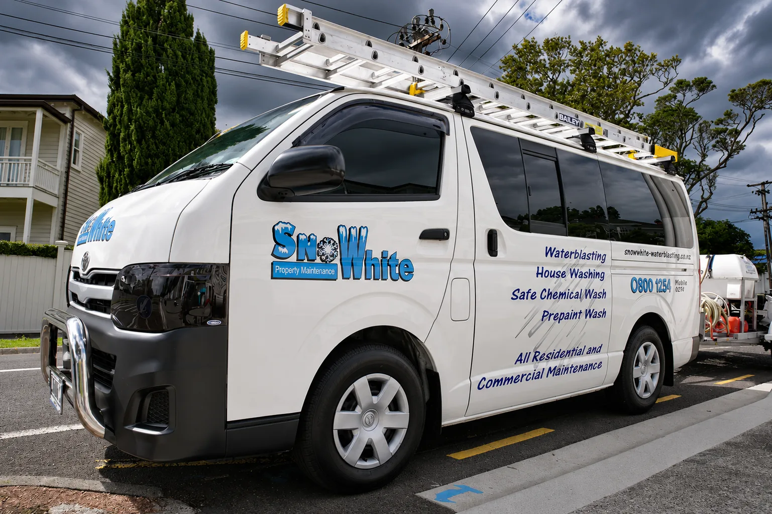 The SnoWhite Property Maintenance van, Auckland
